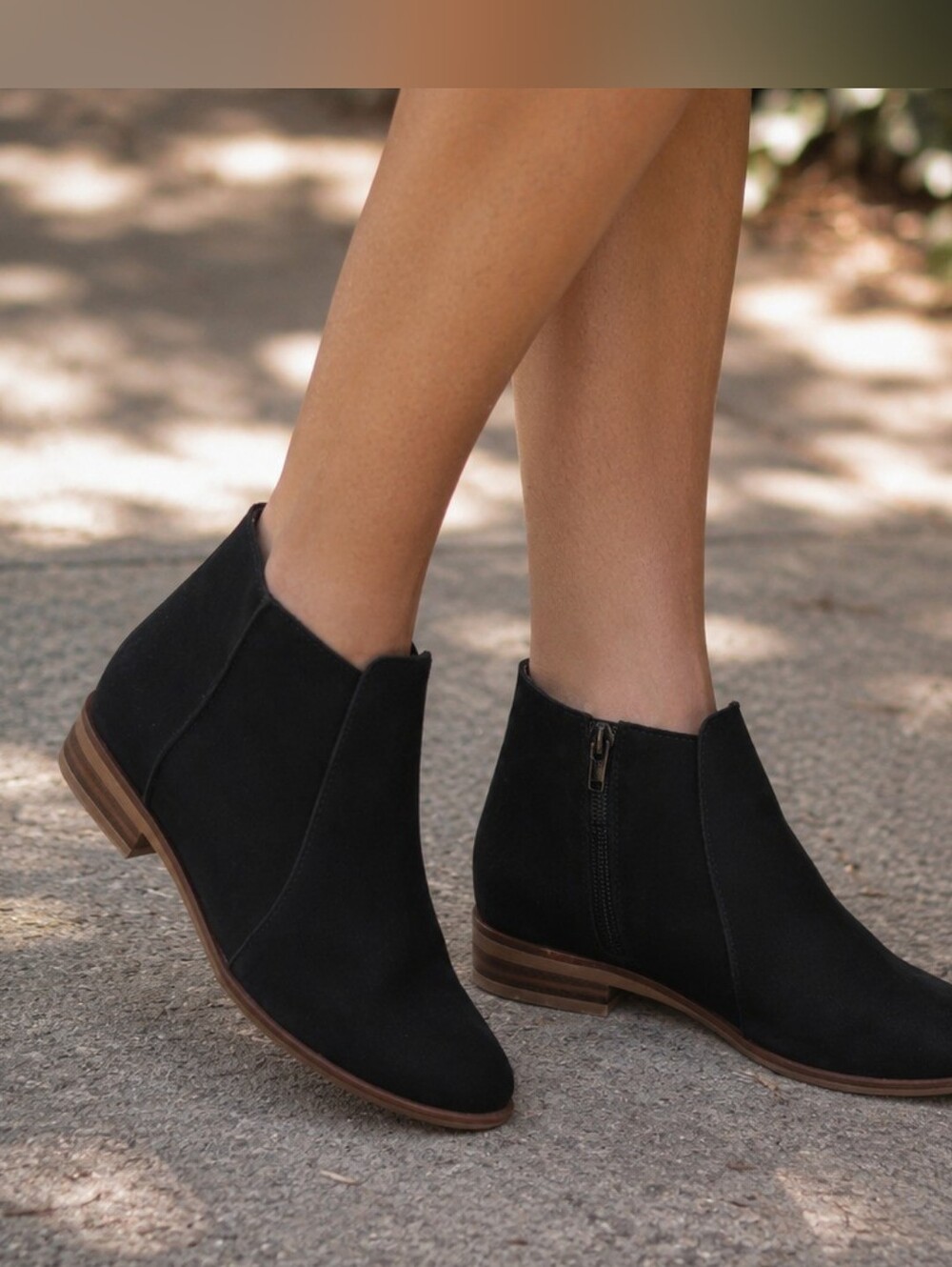 Jeffrey Campbell Black Suede Ankle Booties, size 7.5